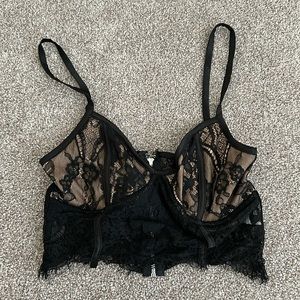 TIGER MIST Lace and Satin Bra Top